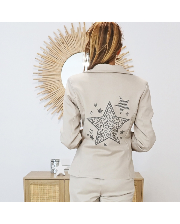 Veste Etoiles beige