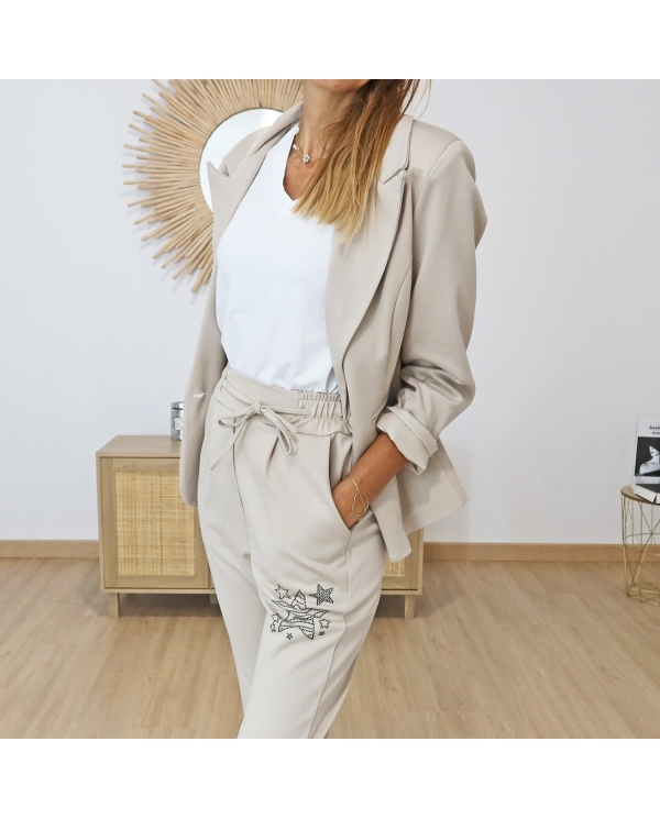Veste Etoiles beige