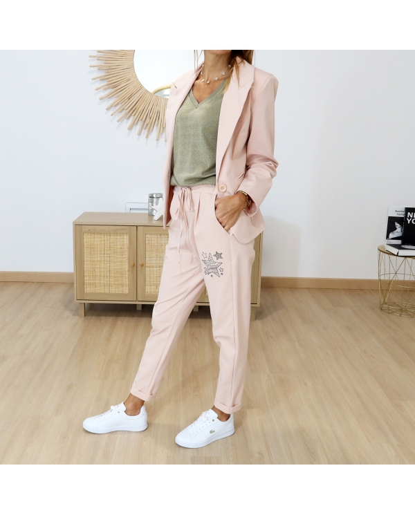Veste Etoiles rose