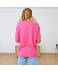 Pull Vintage fuchsia