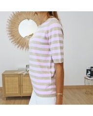 Pull Kalizza Kaffe rose/taupe