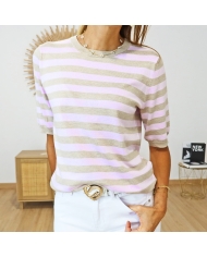 Pull Kalizza Kaffe rose/taupe