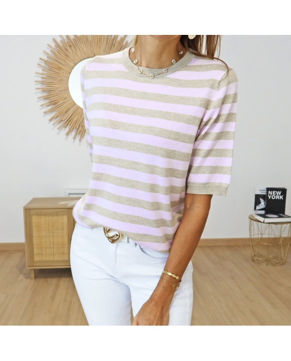 Pull Kalizza Kaffe rose/taupe