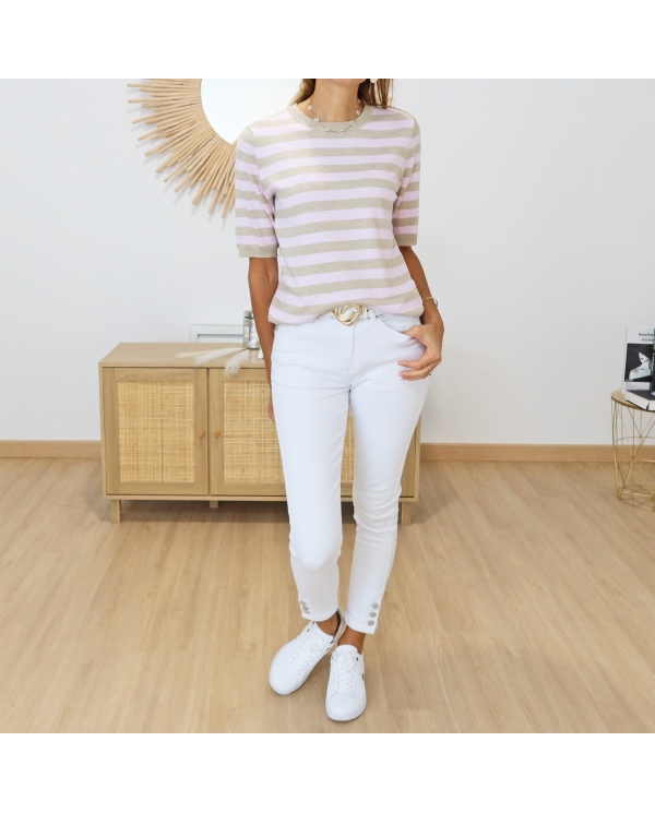 Pull Kalizza Kaffe rose/taupe