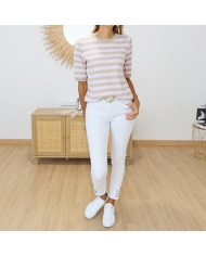 Pull Kalizza Kaffe rose/taupe