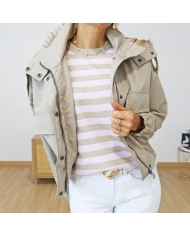 Pull Kalizza Kaffe rose/taupe