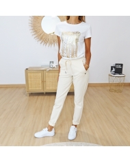 Pantalon Jogg Black vanille Garcia