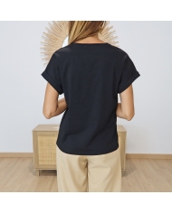 T-shirt Sylvia noir