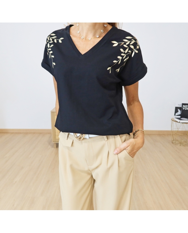 T-shirt Sylvia noir