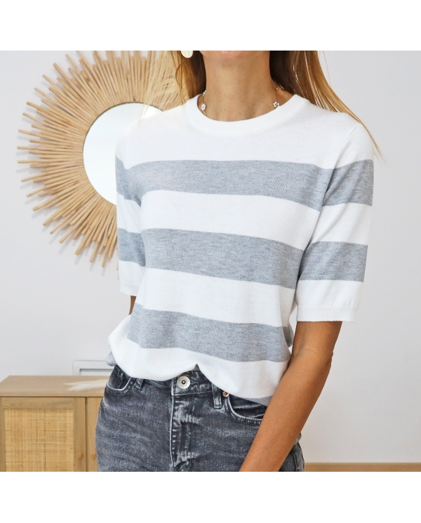 Pull Kalizza Kaffe girs/blanc