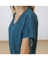 T-shirt Pepita Tiffosi bleu canard