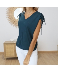 T-shirt Pepita Tiffosi bleu canard