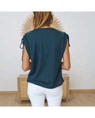 T-shirt Pepita Tiffosi bleu canard