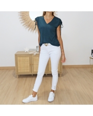 T-shirt Pepita Tiffosi bleu canard