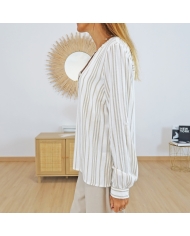 Blouse Kamilia rayée sable Kaffe