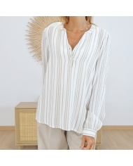 Blouse Kamilia rayée sable Kaffe