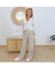 Blouse Kamilia rayée sable Kaffe