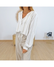 Blouse Kamilia rayée sable Kaffe