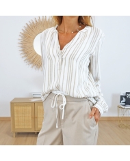 Blouse Kamilia rayée sable Kaffe