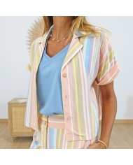 T-shirt Kalise Kaffe ciel