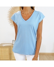 T-shirt Kalise Kaffe ciel