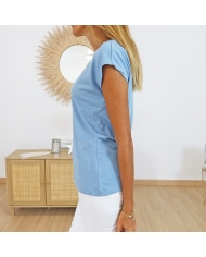 T-shirt Kalise Kaffe ciel