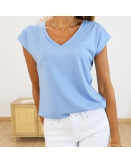 T-shirt Kalise Kaffe ciel