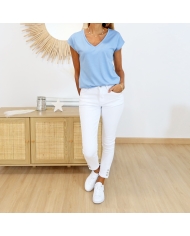 T-shirt Kalise Kaffe ciel