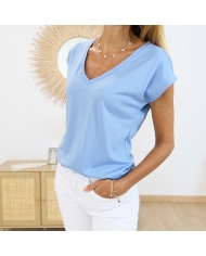 T-shirt Kalise Kaffe ciel