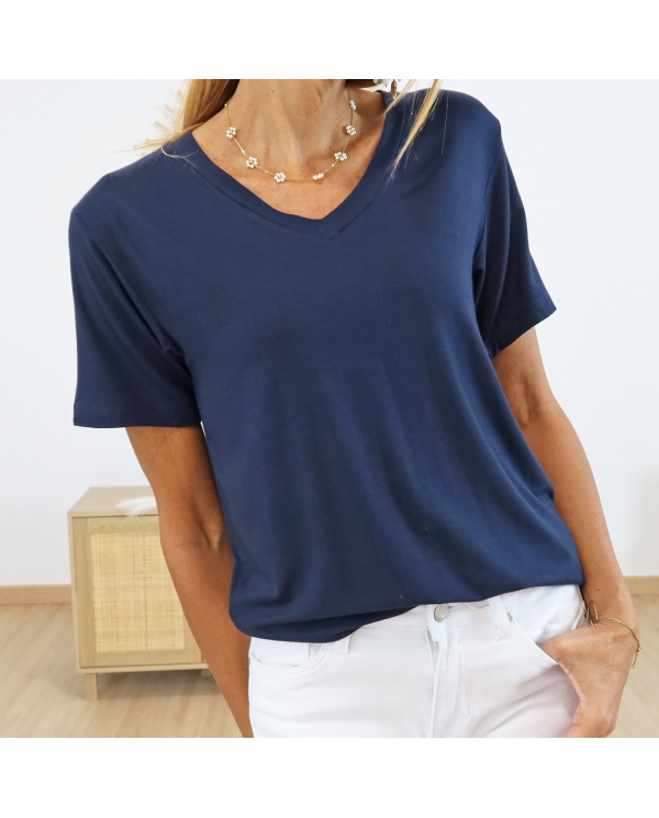 T-shirt Kafrida marine Kaffe