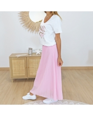 Jupe Celeste rose tendre