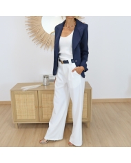 Pantalon Bay blanc cassé