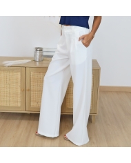 Pantalon Bay blanc cassé
