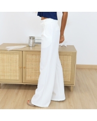 Pantalon Bay blanc cassé