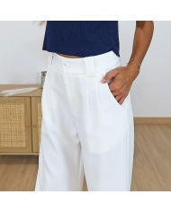 Pantalon Bay blanc cassé