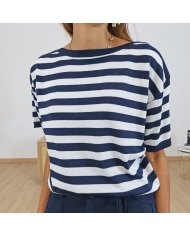 Top Karegina stiped Kaffe