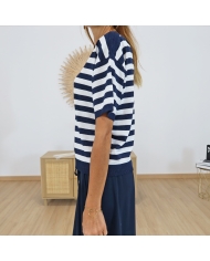 Top Karegina stiped Kaffe