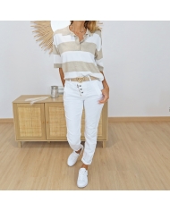 Polo Kalizza beige Kaffe