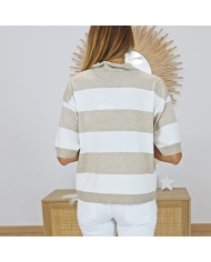 Polo Kalizza beige Kaffe