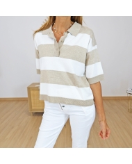 Polo Kalizza beige Kaffe