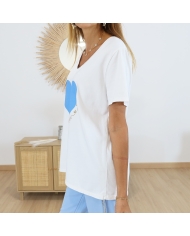 T-shirt signé LOVE bleu