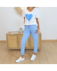 T-shirt signé LOVE bleu
