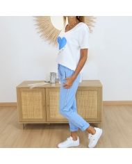 T-shirt signé LOVE bleu