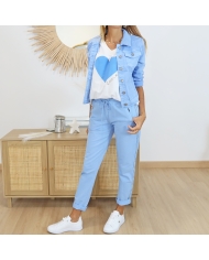 T-shirt signé LOVE bleu