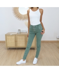 Jean slim kaki femme - Vue complète