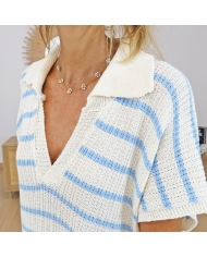 Robe longue Maurine bleu