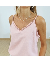 Top Salma vieux rose