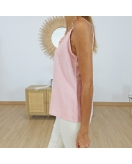 Top Salma vieux rose