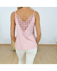 Top Salma vieux rose