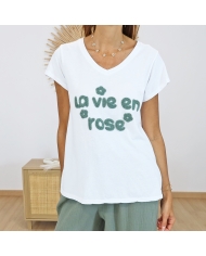 T-shirt la vie en rose (kaki)